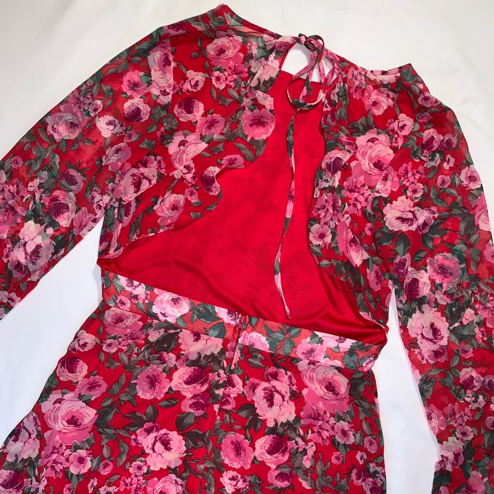 Floral Open- Back Dress